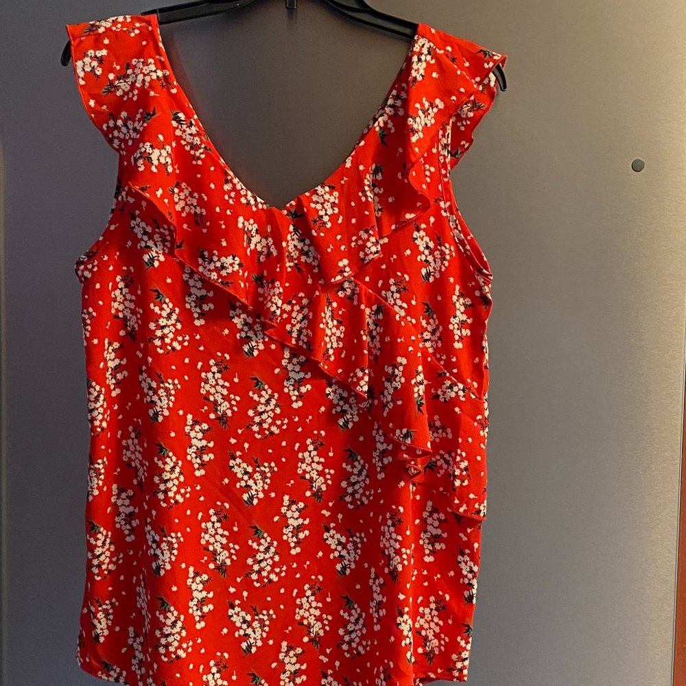 Hailey & Company size S Red floral blouse